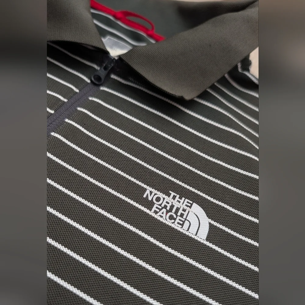 The North Face Striped Polo Shirt Mans Size L
